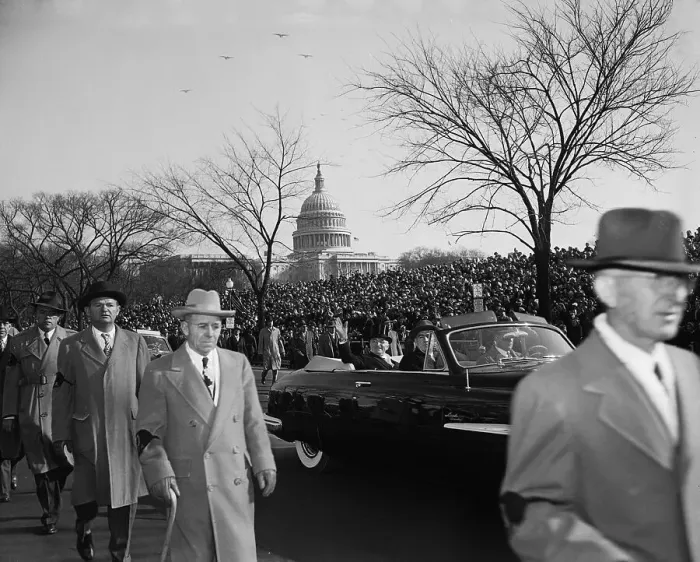 Framed Print : President Rides In Inaugural Parade Framed Print : President Rides In Inaugural Parade