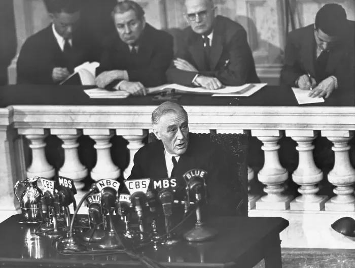 Framed Print : President Roosevelt Addressing Congress Framed Print : President Roosevelt Addressing Congress