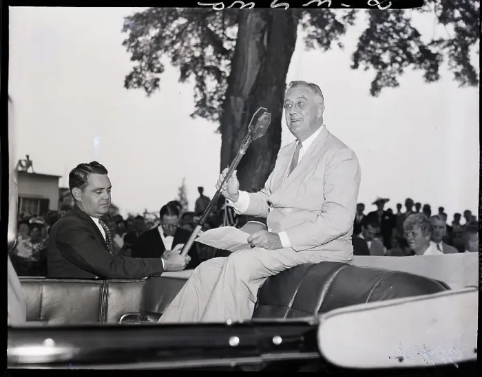 Framed Print : President Roosevelt Addressing Crowd Framed Print : President Roosevelt Addressing Crowd