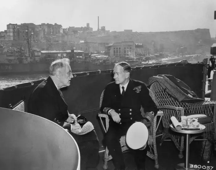 Framed Print : President Roosevelt and Admiral Cunningham Framed Print : President Roosevelt and Admiral Cunningham