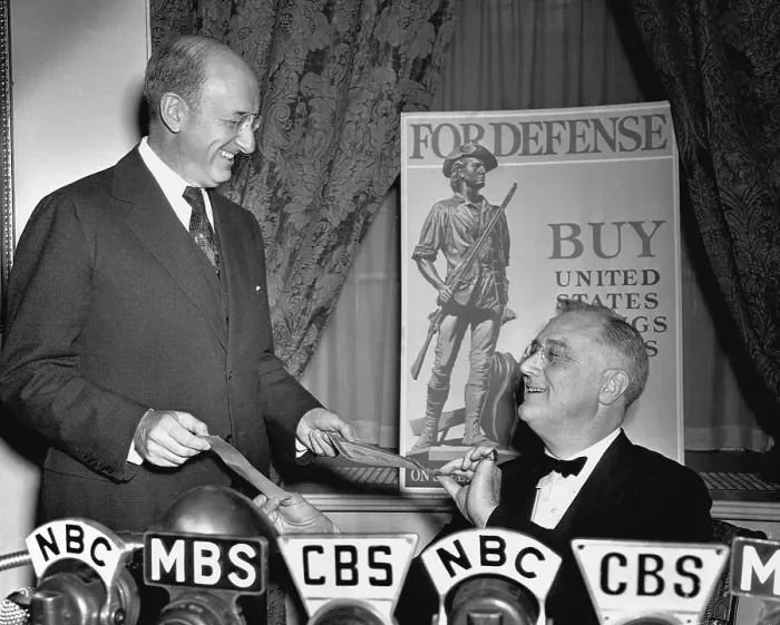 Framed Print : President Roosevelt Buying the First Defense Savings Bond Framed Print : President Roosevelt Buying the First Defense Savings Bond