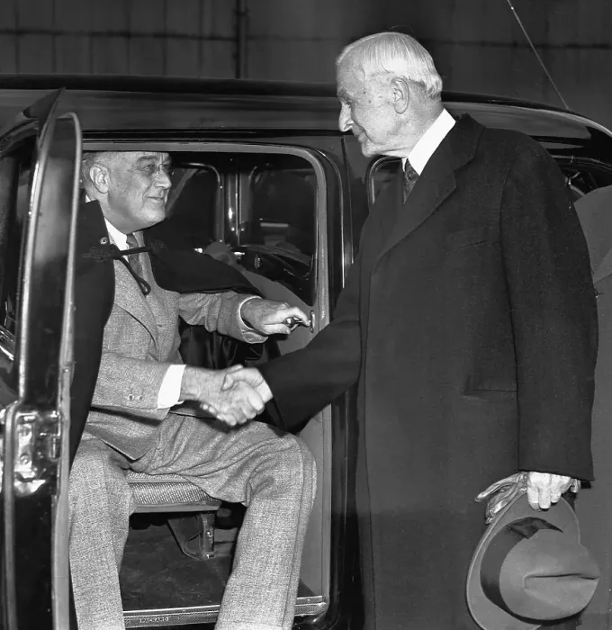 Framed Print : President Roosevelt and Cordell Hull Framed Print : President Roosevelt and Cordell Hull