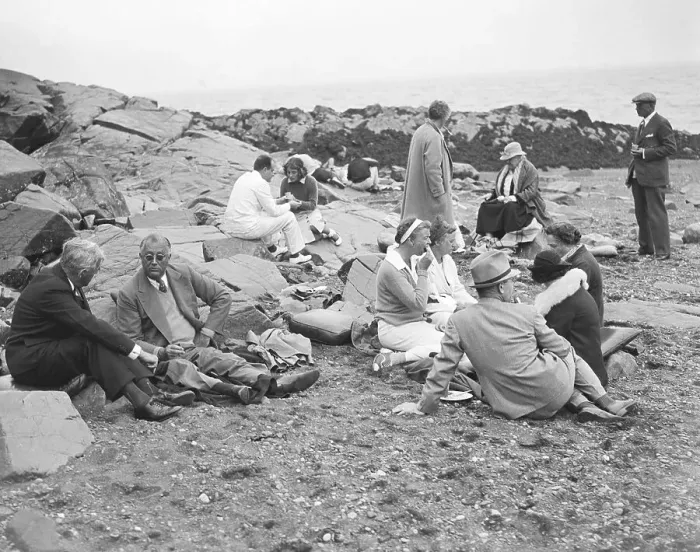 Framed Print : President Roosevelt and Family on Picnic Framed Print : President Roosevelt and Family on Picnic