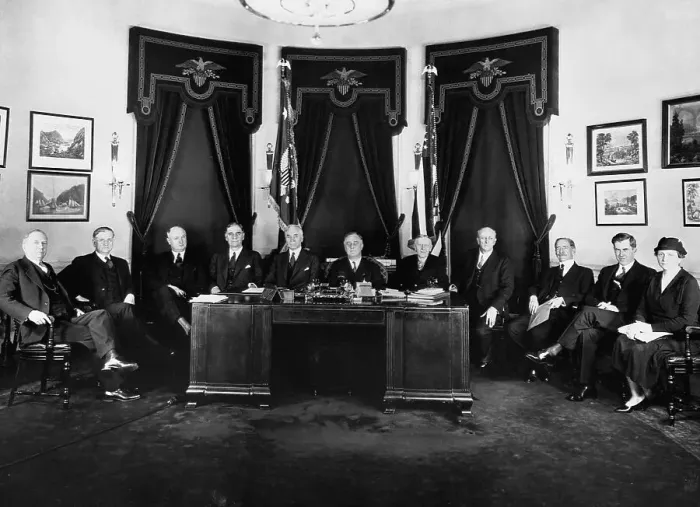 Framed Print : President Roosevelt and His First Cabinet Framed Print : President Roosevelt and His First Cabinet