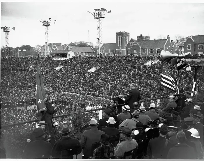 Framed Print : President Roosevelt Giving Speech Framed Print : President Roosevelt Giving Speech