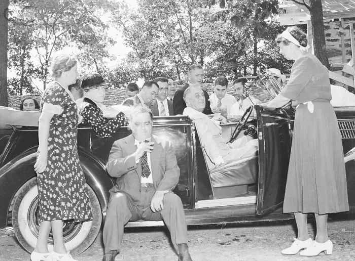 Framed Print : President Roosevelt and Guests in Hyde Park