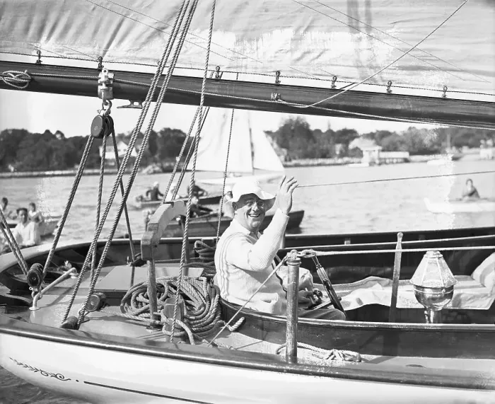 Framed Print : President Roosevelt on His Schooner Framed Print : President Roosevelt on His Schooner