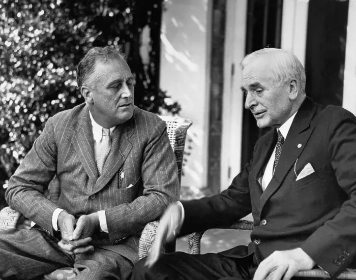 Framed Print : President Roosevelt and Secretary of State Cordell Hull