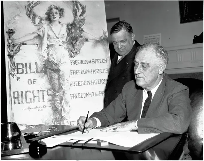 Framed Print : President Roosevelt Signing Bill Framed Print : President Roosevelt Signing Bill