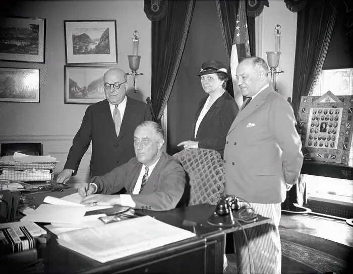 Framed Print : President Roosevelt Signing Bill Framed Print : President Roosevelt Signing Bill