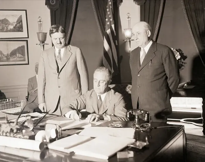 Framed Print : President Roosevelt Signs Railroad Bill Framed Print : President Roosevelt Signs Railroad Bill