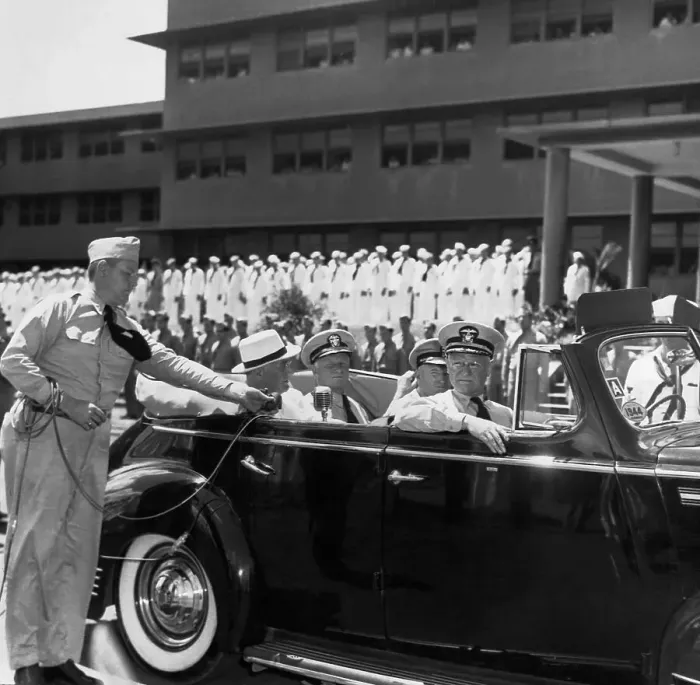 Framed Print : President Roosevelt Speaking from Car Framed Print : President Roosevelt Speaking from Car