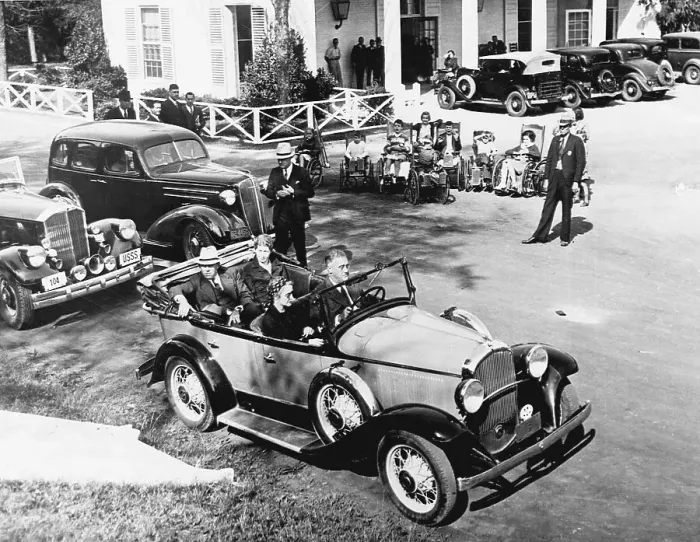 Framed Print : President Roosevelt Taking a Drive