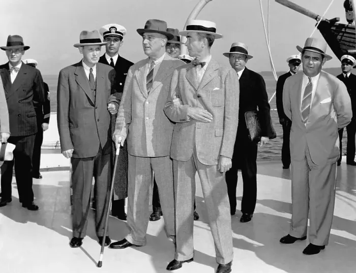 Framed Print : President Roosevelt on a Yacht Framed Print : President Roosevelt on a Yacht