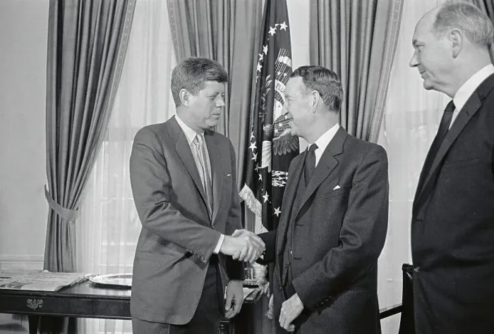 Framed Print : President Shaking Hands with Ambassador Framed Print : President Shaking Hands with Ambassador