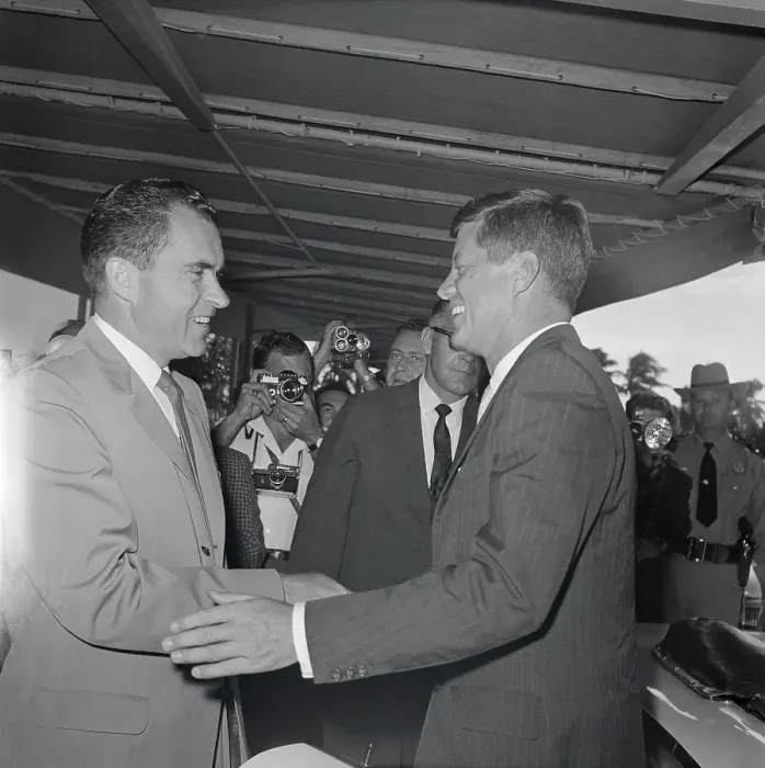 Framed Print : President Shaking Hands With Vice President