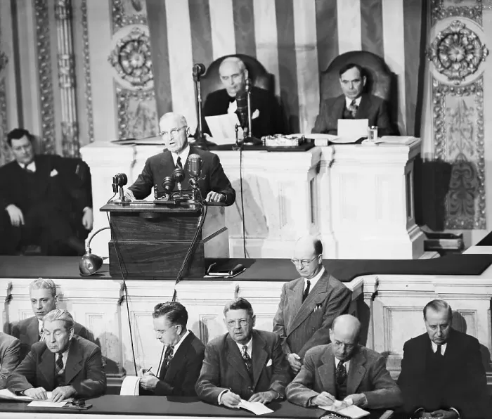 Framed Print : President Truman Addressing Congress Framed Print : President Truman Addressing Congress