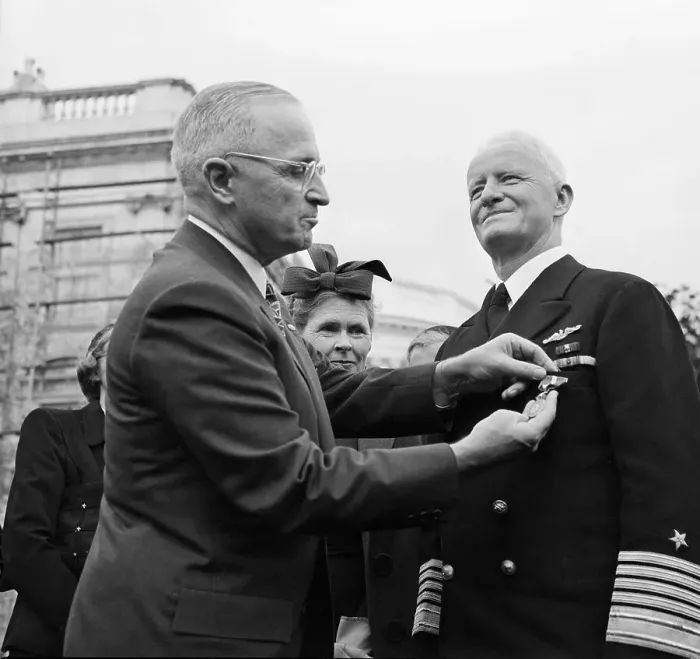 Framed Print : President Truman Awarding Gold Medal Framed Print : President Truman Awarding Gold Medal