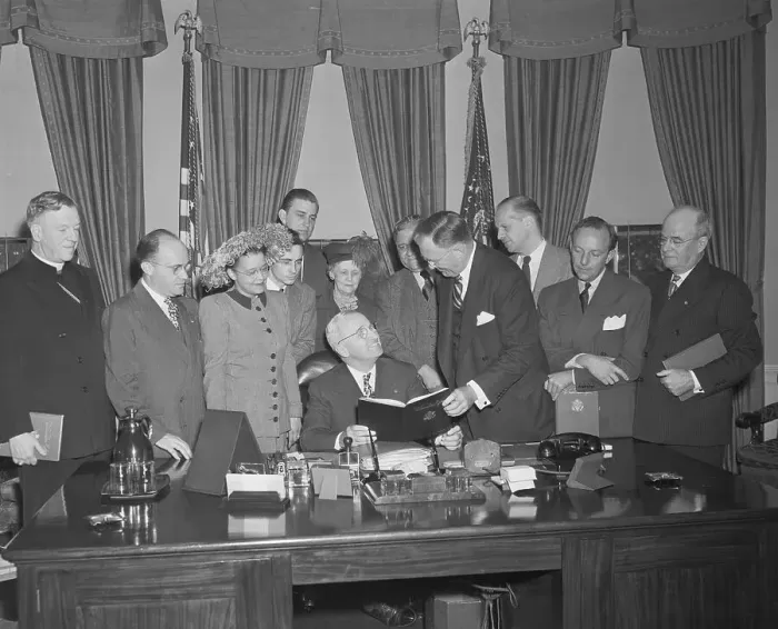 Framed Print : President Truman with Civil Rights Committee Framed Print : President Truman with Civil Rights Committee