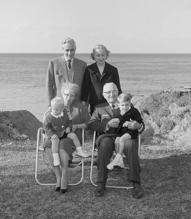 Framed Print : President Truman and First Lady Bess Vacationing in Bermuda with Family