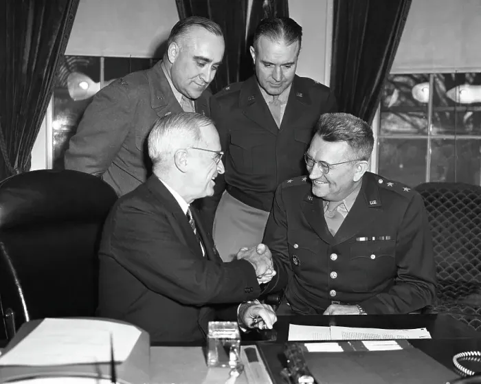 Framed Print : President Truman and Others After Signing of the Selective Service Record Bill Framed Print : President Truman and Others After Signing of the Selective Service Record Bill