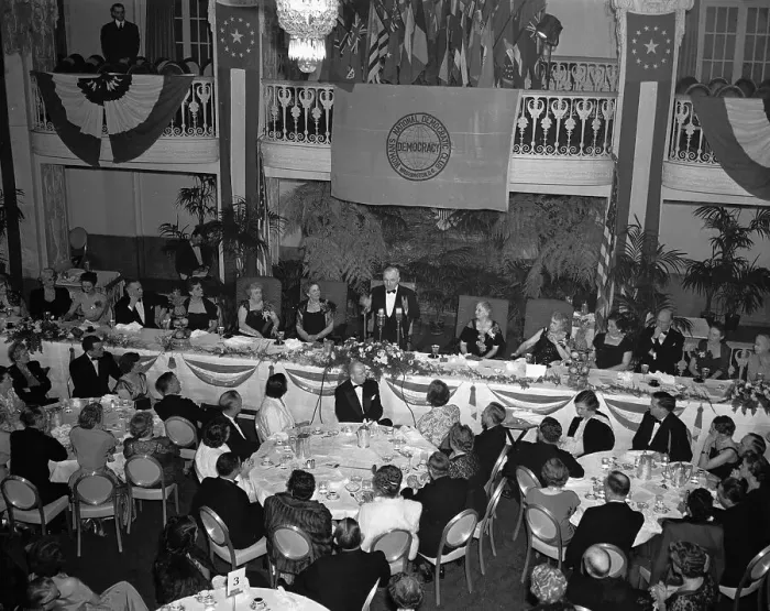Framed Print : President Truman Speaks at the National Woman's Democratic Club Framed Print : President Truman Speaks at the National Woman's Democratic Club