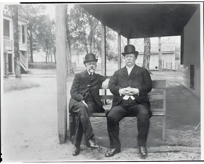 Framed Print : President William H. Taft and Senator Henry Cabot Lodge Outdoors Framed Print : President William H. Taft and Senator Henry Cabot Lodge Outdoors