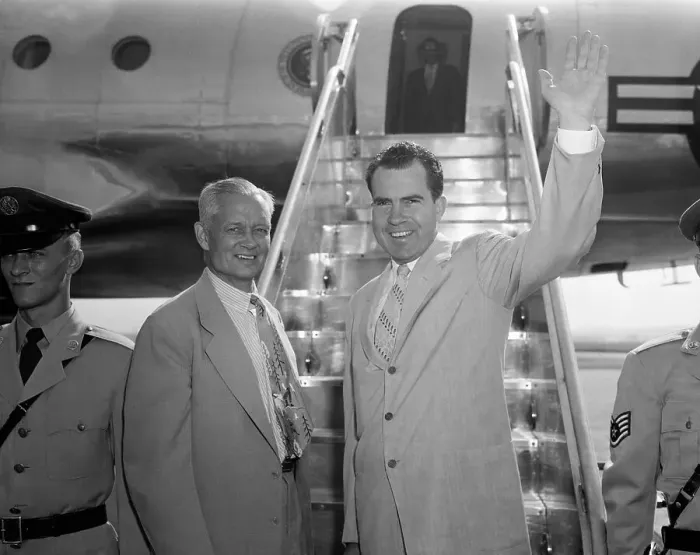 Framed Print : Presidential Assistant Sherman Adams and Vice President Richard Nixon Framed Print : Presidential Assistant Sherman Adams and Vice President Richard Nixon