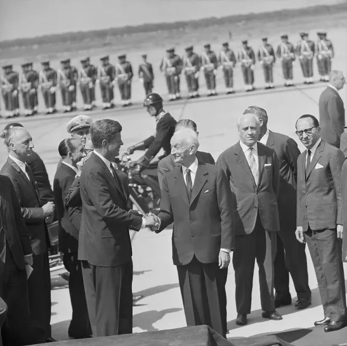 Framed Print : Presidents Kennedy and Antonio Segni Framed Print : Presidents Kennedy and Antonio Segni