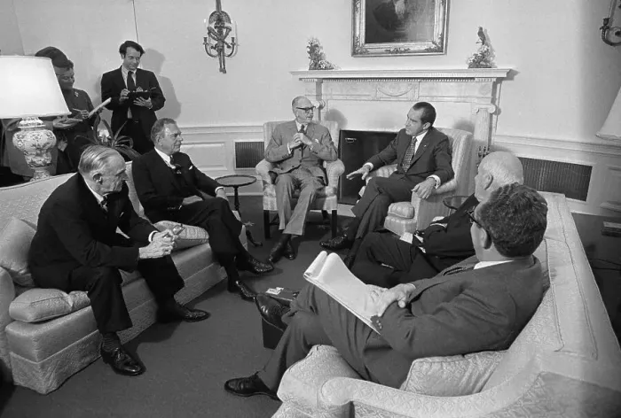 Framed Print : Pres.Nixon W / Gen.Clay, Dewey, Acheson, Etc Framed Print : Pres.Nixon W / Gen.Clay, Dewey, Acheson, Etc