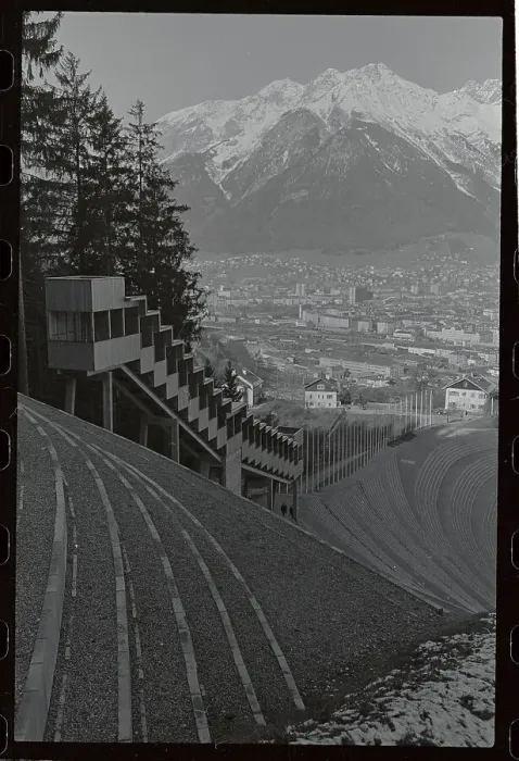 Framed Print : Press Boxes Alongside Ski Jump Framed Print : Press Boxes Alongside Ski Jump