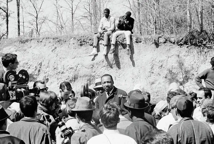 Framed Print : Press Conference During Civil Rights March Framed Print : Press Conference During Civil Rights March