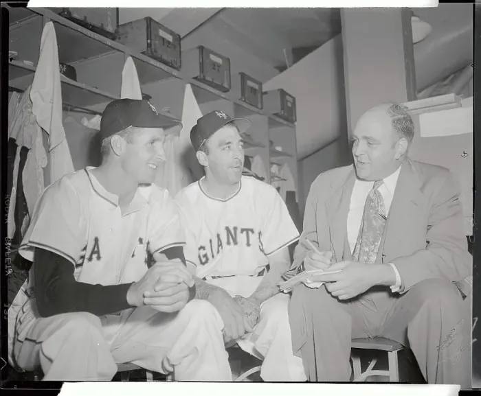 Framed Print : Press Reporter Taking Notes from Baseball Players in Locker Room Framed Print : Press Reporter Taking Notes from Baseball Players in Locker Room