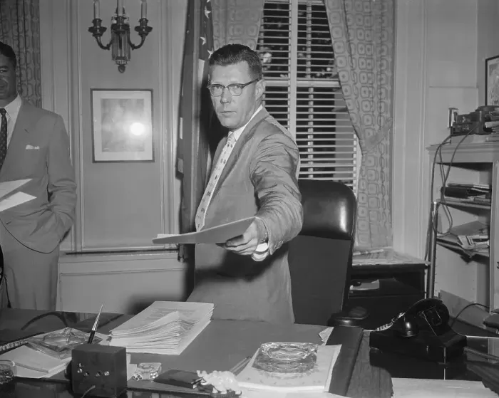 Framed Print : Press Secretary James C. Hagerty in His Office Framed Print : Press Secretary James C. Hagerty in His Office