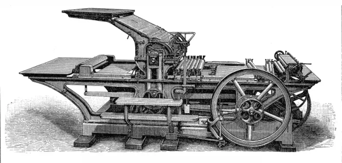 Framed Print : Pressure printing press (Schmiers, Werner & Stein) Framed Print : Pressure printing press (Schmiers, Werner & Stein)
