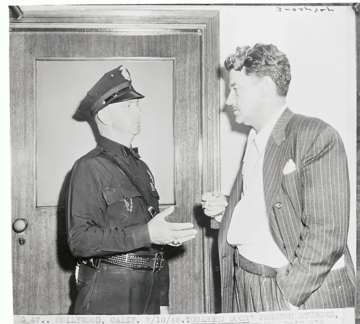 Framed Print : Preston Sturges at Hospital to Visit Howard Hughes