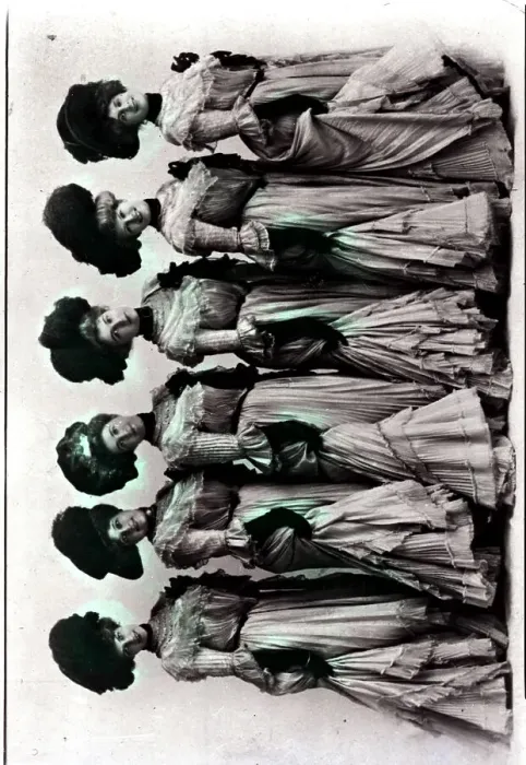 Framed Print : Six Pretty Maidens In Floradora