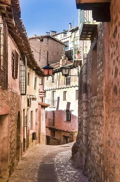 Pretty narrow street in Albarracin, Spain