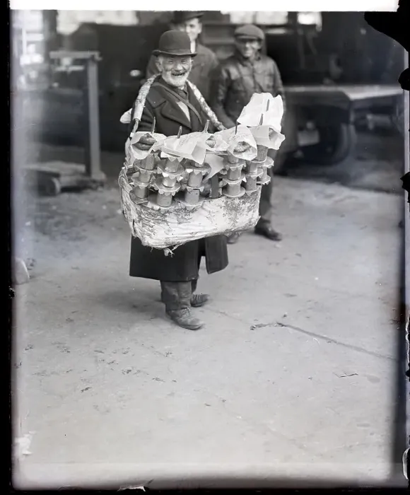 Framed Print : Pretzel Man Hawking His Wares Framed Print : Pretzel Man Hawking His Wares