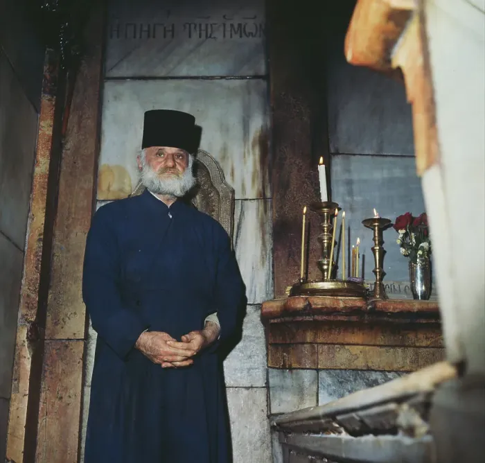 Framed Print : Priest In Church Of The Holy Sepulchre Framed Print : Priest In Church Of The Holy Sepulchre