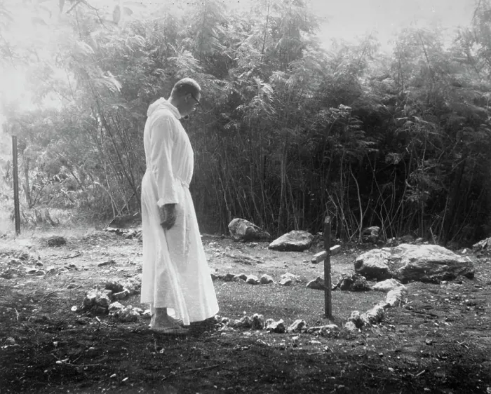 Framed Print : Priest at a Grave Site Framed Print : Priest at a Grave Site