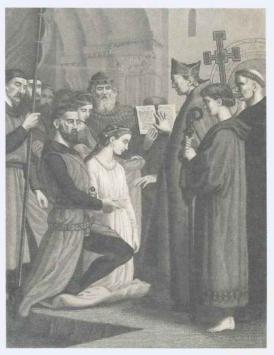 Framed Print : Priest Marrying Couple Framed Print : Priest Marrying Couple
