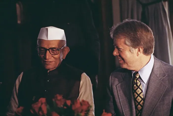 Framed Print : Prime Minister Desai And President Carter Framed Print : Prime Minister Desai And President Carter