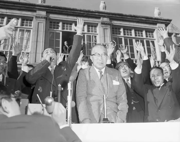 Framed Print : Prime Minister Ichiro Hatoyama After Winning Election Framed Print : Prime Minister Ichiro Hatoyama After Winning Election