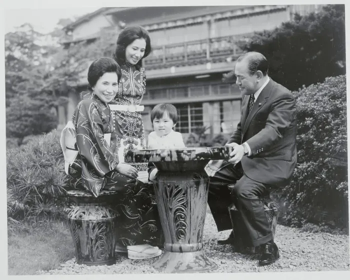 Framed Print : Prime Minister Kakuei Tanaka and Family on Patio Framed Print : Prime Minister Kakuei Tanaka and Family on Patio