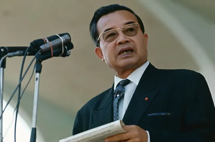 Framed Print : Prime Minister of Laos Souvanna Phouma Speaking Framed Print : Prime Minister of Laos Souvanna Phouma Speaking
