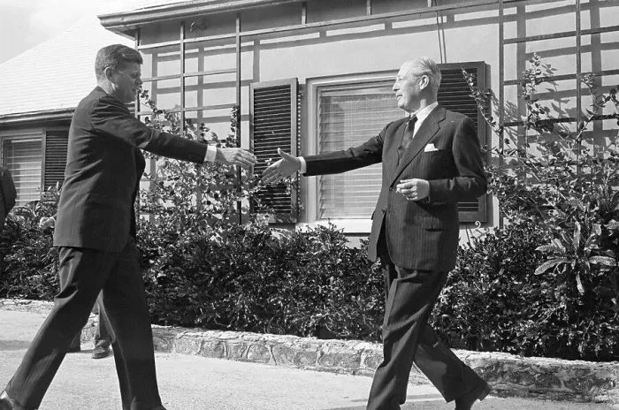 Framed Print : Prime Minister MacMillan and President Kennedy Framed Print : Prime Minister MacMillan and President Kennedy