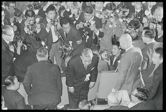 Framed Print : Prime Minister Sato at Political Convention Framed Print : Prime Minister Sato at Political Convention