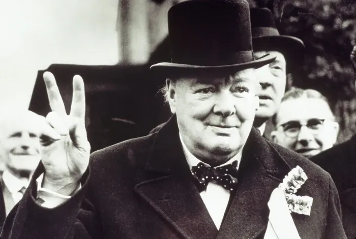 Framed Print : Prime Minister Winston Churchill Making Victory Sign Framed Print : Prime Minister Winston Churchill Making Victory Sign