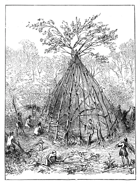 Primitive hut (Print #13750829). Framed Photos, Premium Framing